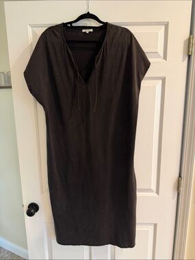 Z Supply Casual Black Cotton Dress with Ties at V-Neck